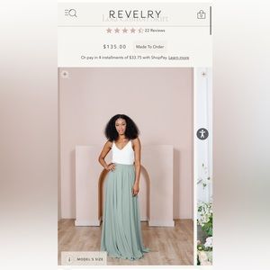Revelry Bridesmaid Lola Chiffon Skirt